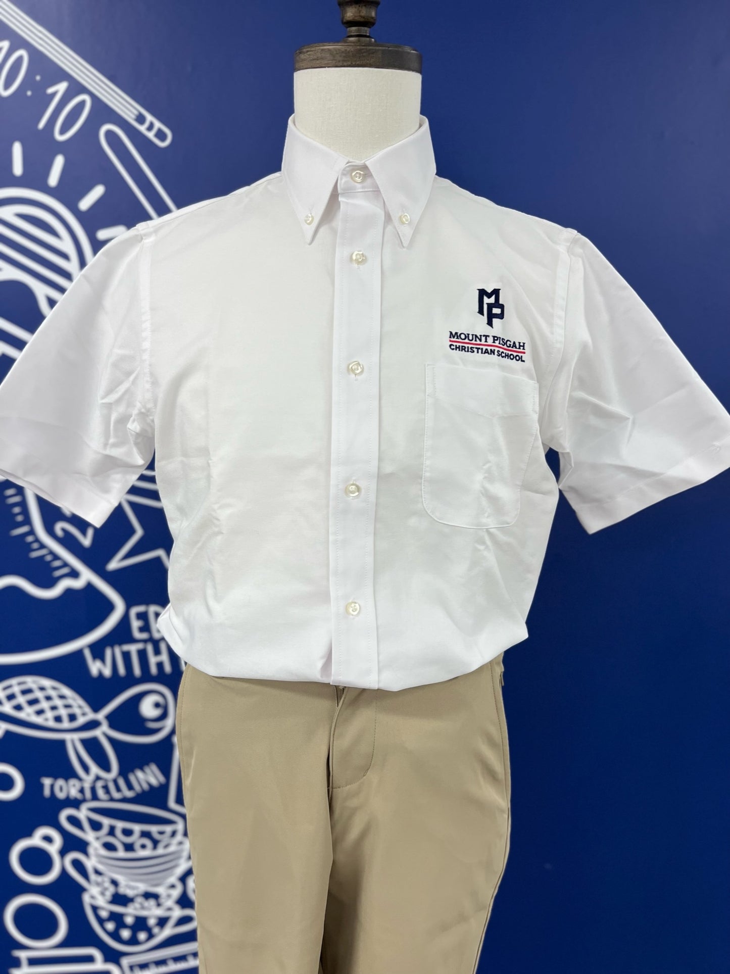 Boys Short Sleeve Oxford Dress Shirt
