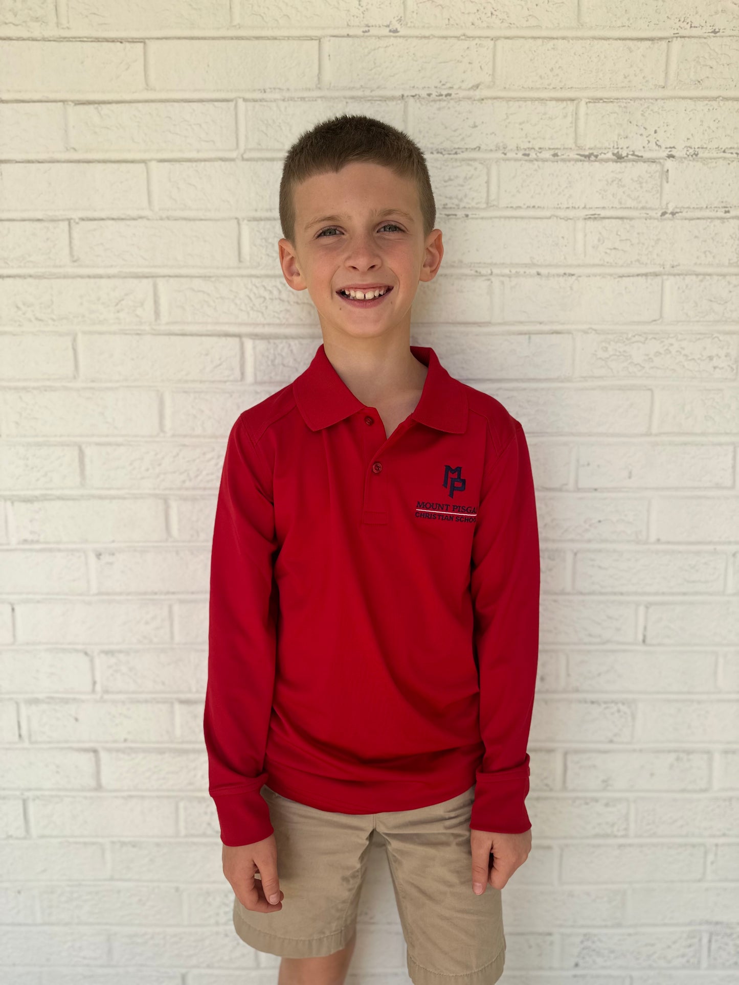 Youth Long Sleeve Rapid Dry Fit Polo Shirt