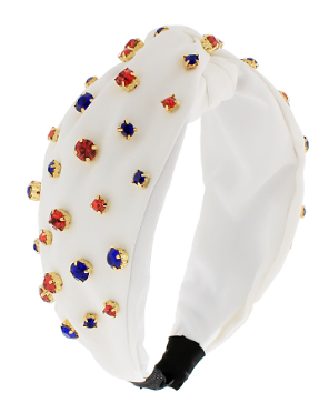 Red & Blue Jeweled Headband