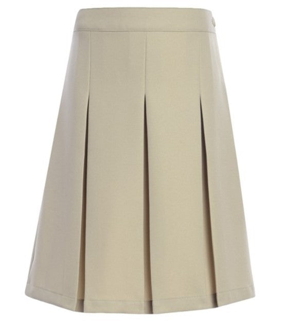 *NEW* Women's Khaki Box Pleat Skirt- (High School 9th-12th grade)