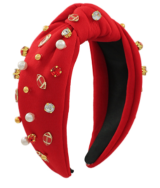 Football Jeweled Headband
