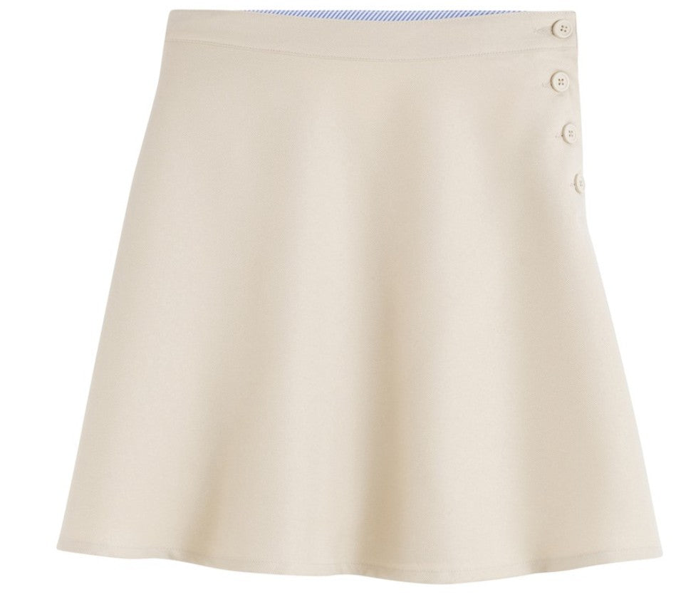 *NEW* Girl's A-Line Side Button Khaki Skort (JK-8TH GRADE)