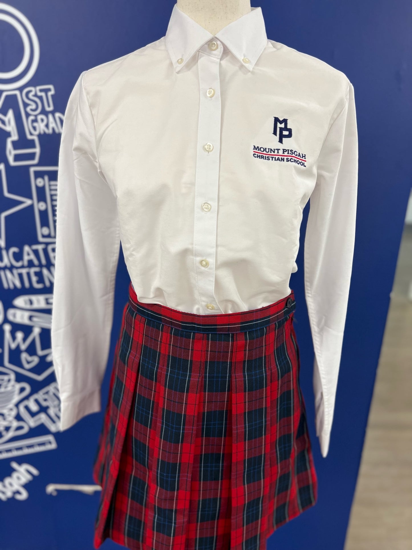 Girls Long Sleeve Oxford Dress Shirt