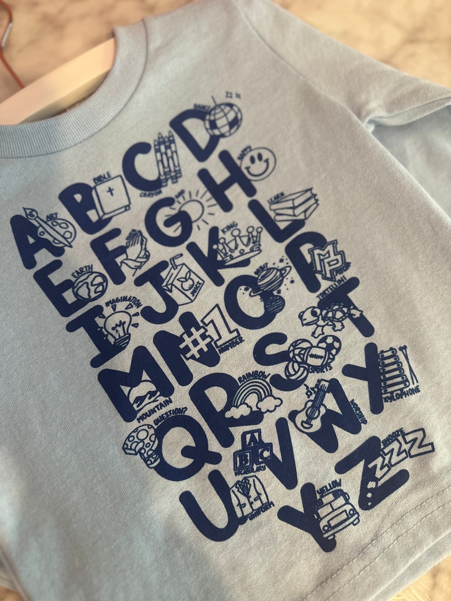 Toddler Mount Pisgah Alphabet Long Sleeve Tee