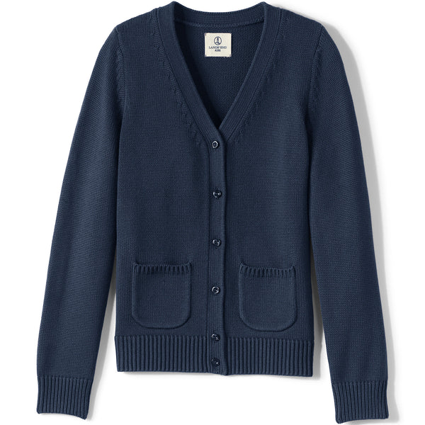 School Uniform Girls Cotton Modal Button Front Cardigan Sweater
