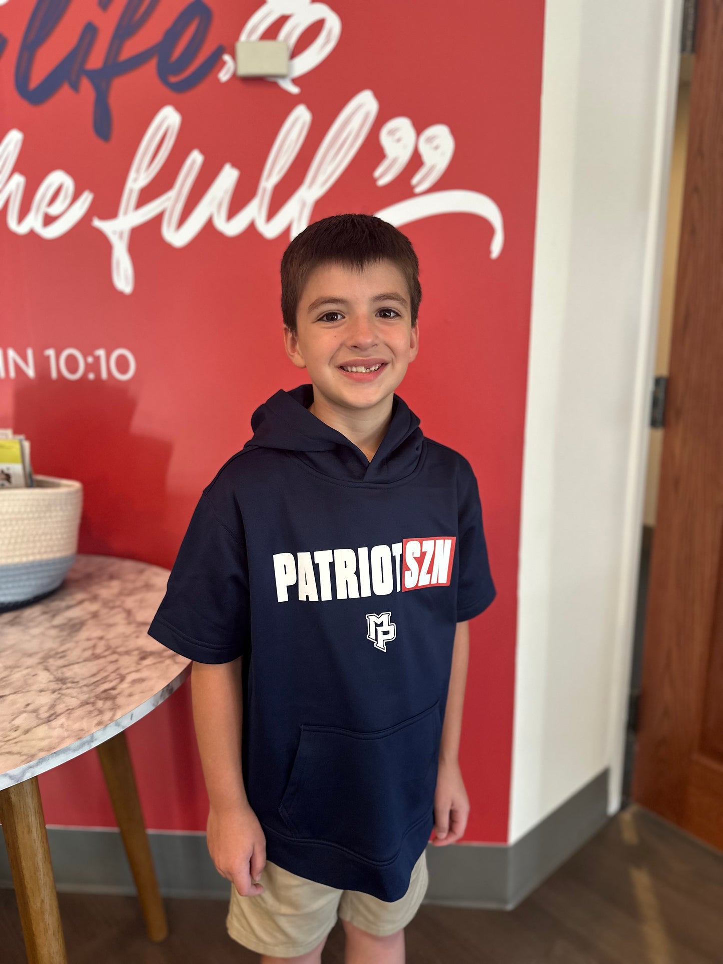 Boys PatriotSZN Dri Fit Short Sleeve Hoodie
