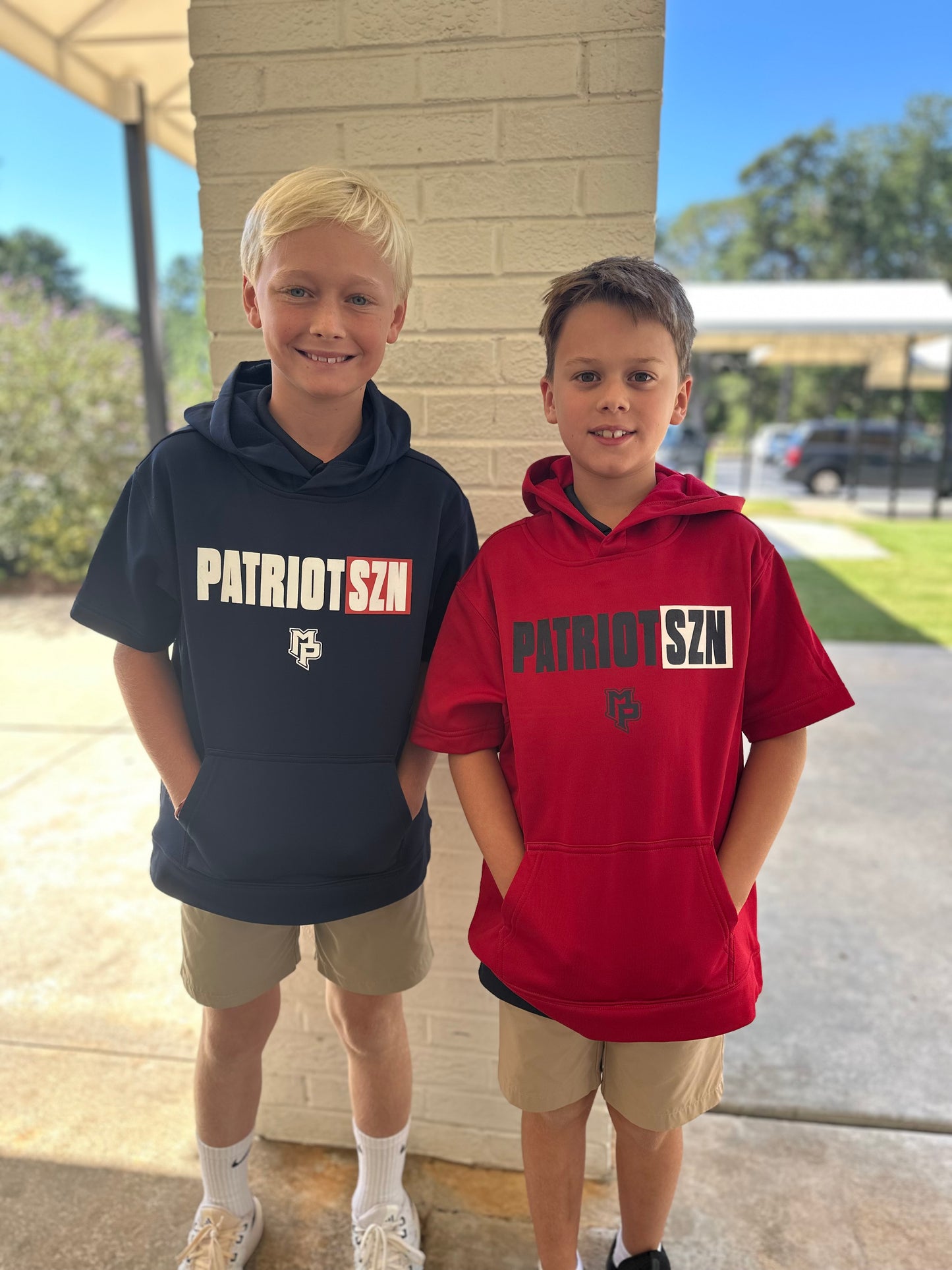 Boys PatriotSZN Dri Fit Short Sleeve Hoodie