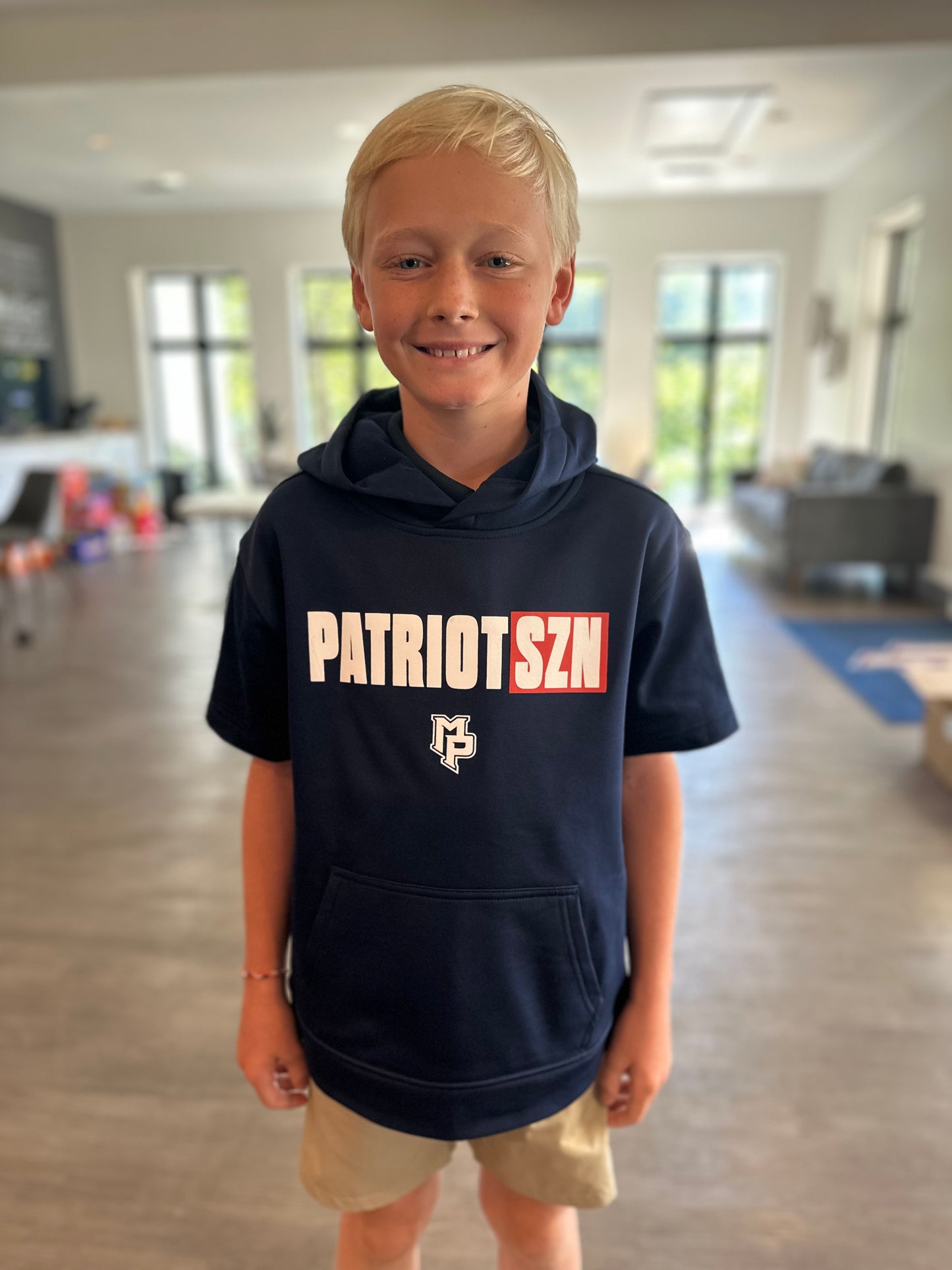 Boys PatriotSZN Dri Fit Short Sleeve Hoodie