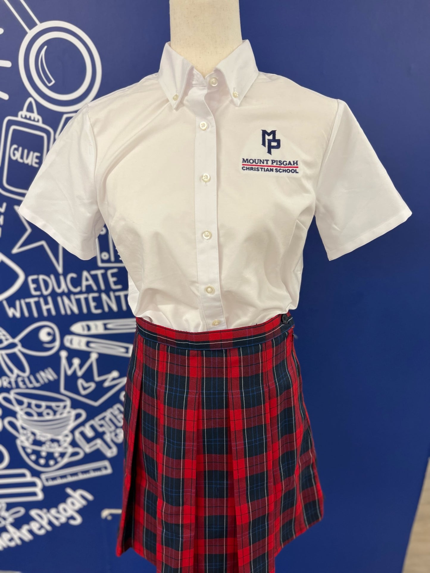 Women's Short Sleeve Oxford Dress Shirt