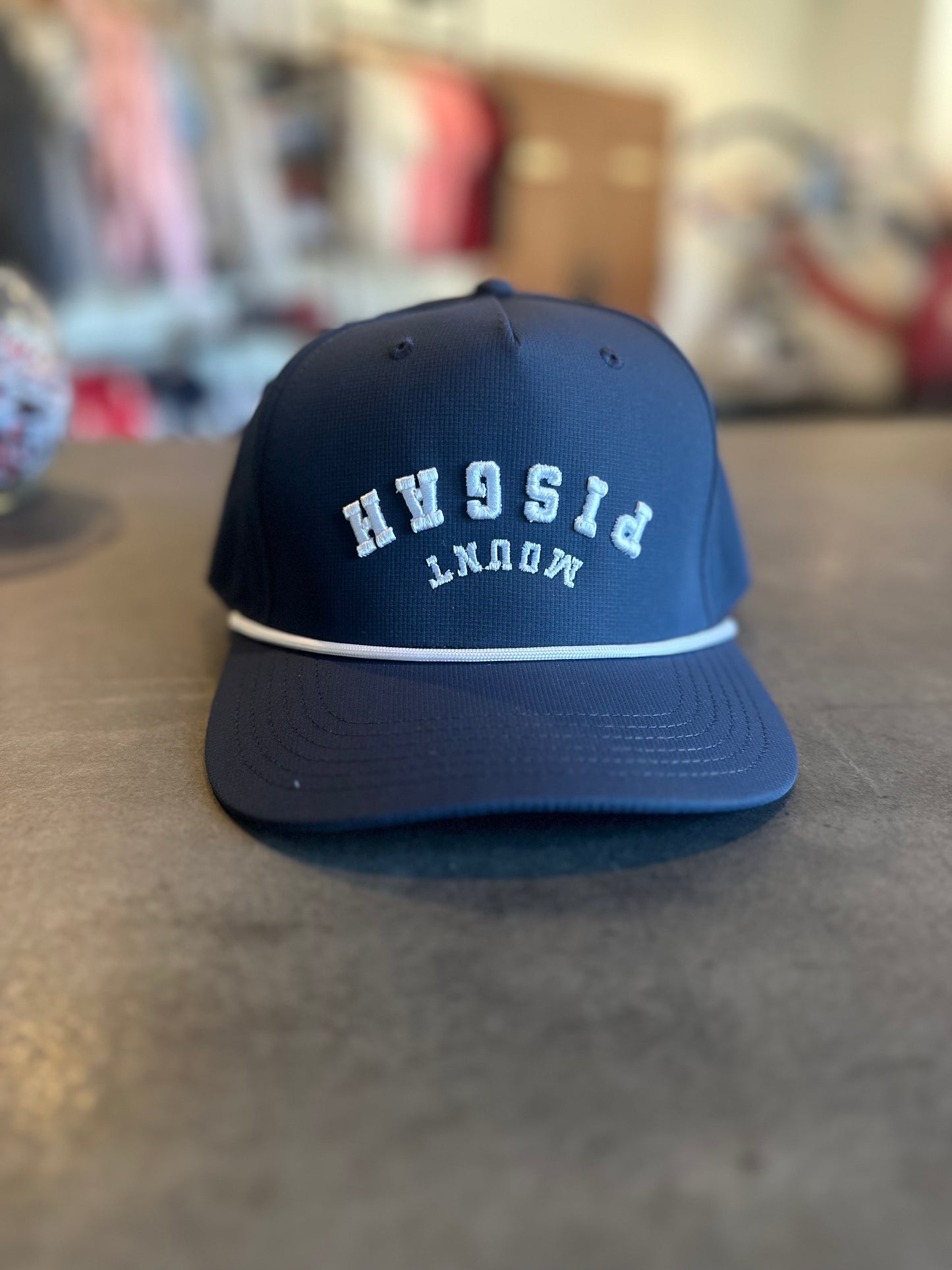 Embroidered Upside - Down Mount Pisgah Snapback Hat