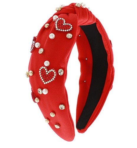 Heart and Pearl Headband