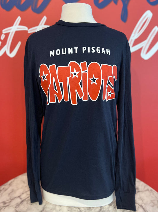 Adult Long Sleeve Patriots Star Tee