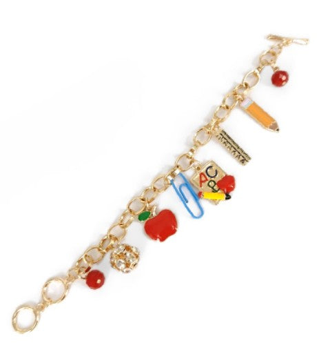 School Theme Charm Bracelet