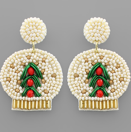 Snow Globe Bead Earrings