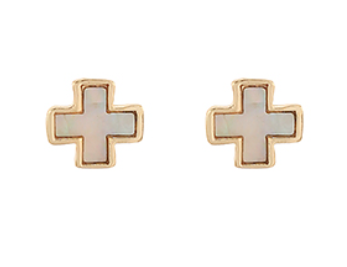 MOP Cross Earrings