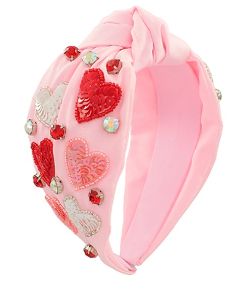 Sequin Heart Headband