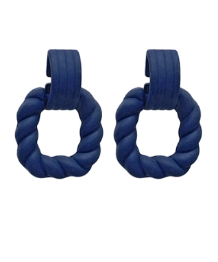 Twisted Square Link Earrings