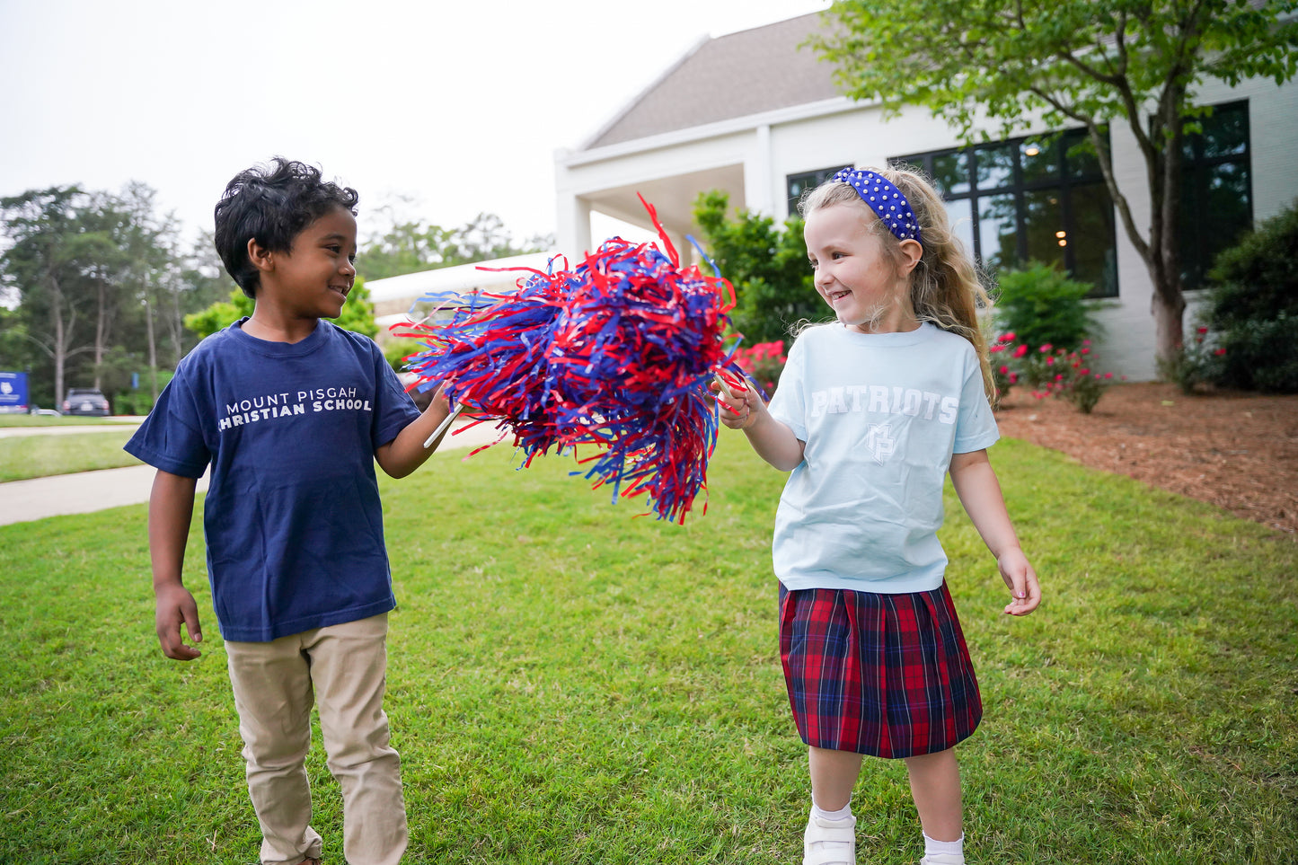 Youth Navy Pisgah Design Short Sleeve Shirt