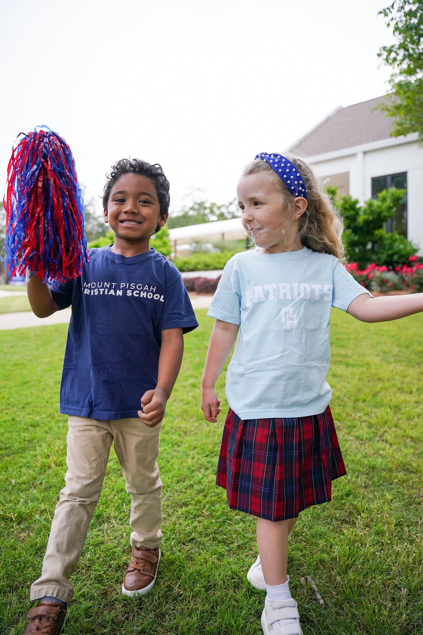 Youth Navy Pisgah Design Short Sleeve Shirt