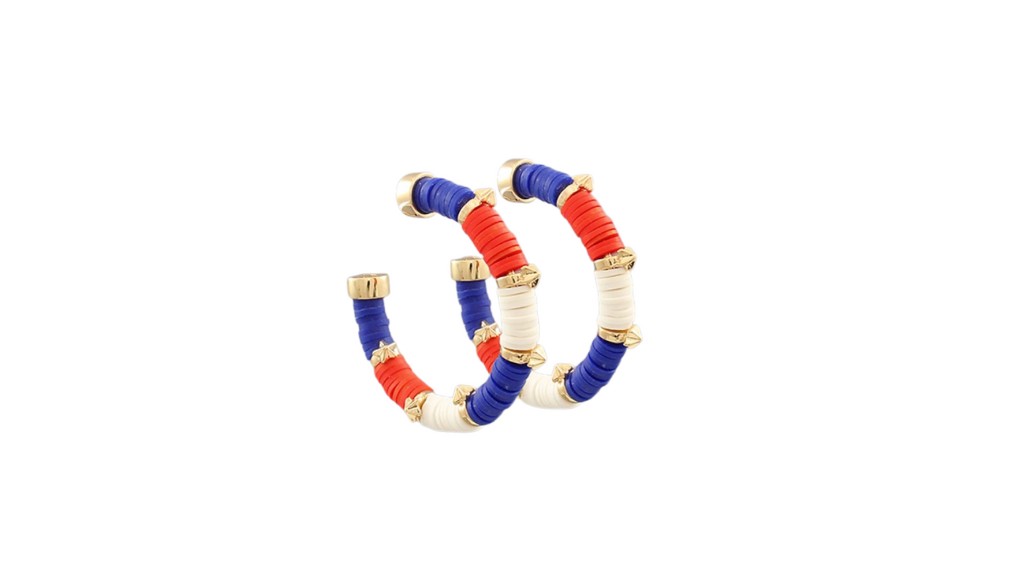 Beaded Hoop Earrings