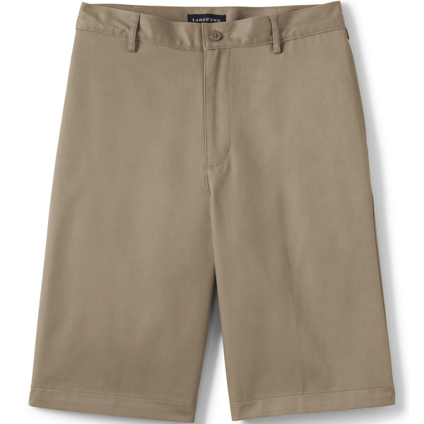 School Uniform Men's Plain Front Blend Chino Shorts