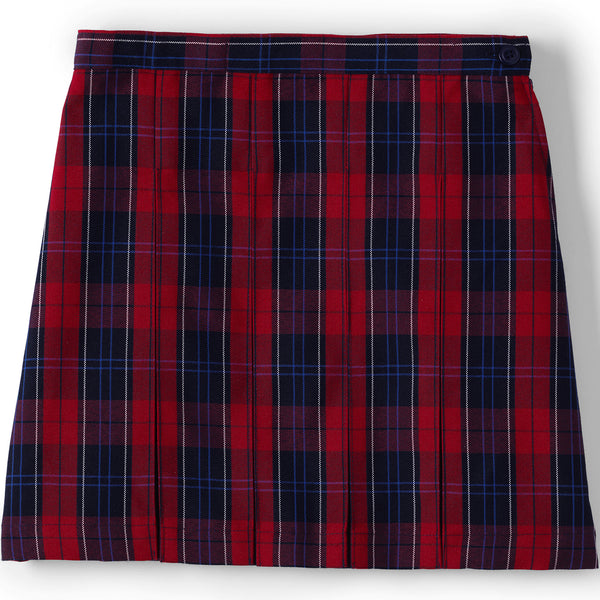 Girls Plaid Box Pleat Skirt Top of Knee