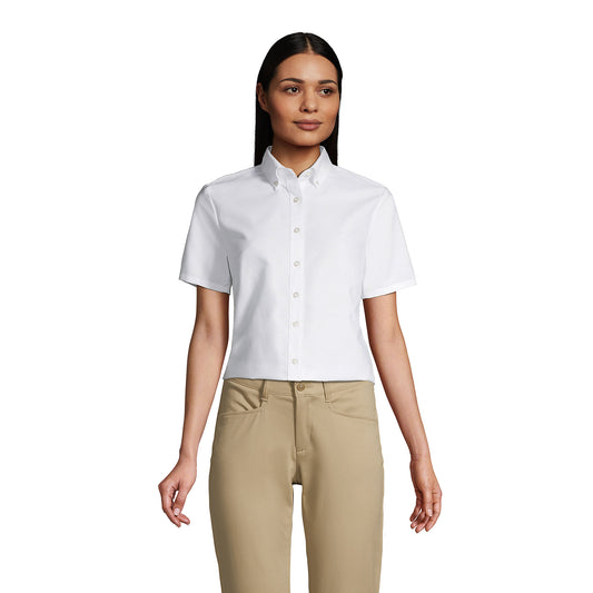 Women's Short Sleeve Oxford Dress Shirt