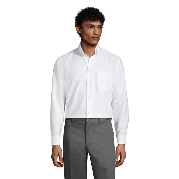 School Uniform Men's Long Sleeve Solid Oxford Dress Shirt
