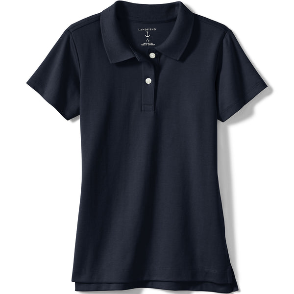 Girls Short Sleeve Feminine Fit Interlock Polo Shirt