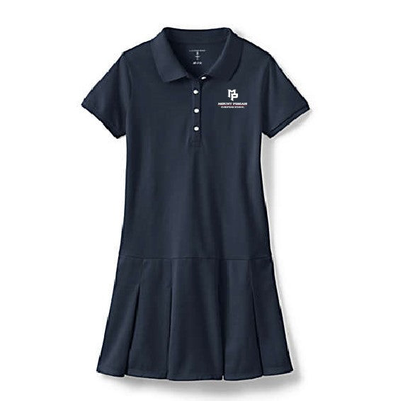 Girls Short Sleeve Mesh Polo Dress