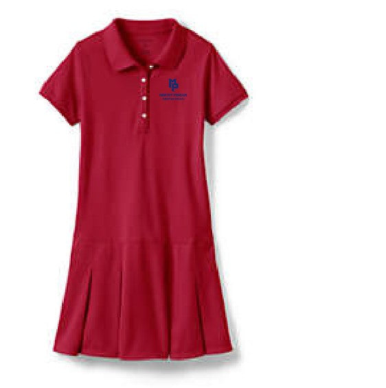 Girls Short Sleeve Mesh Polo Dress